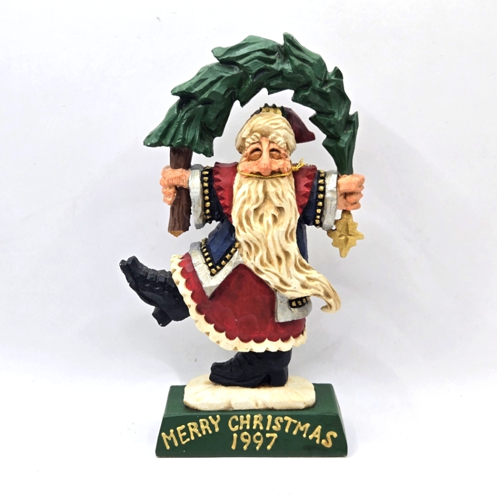 Vintage 1997 David Frykman Santa Claus Figurine SIGNED!- First Family Reunion